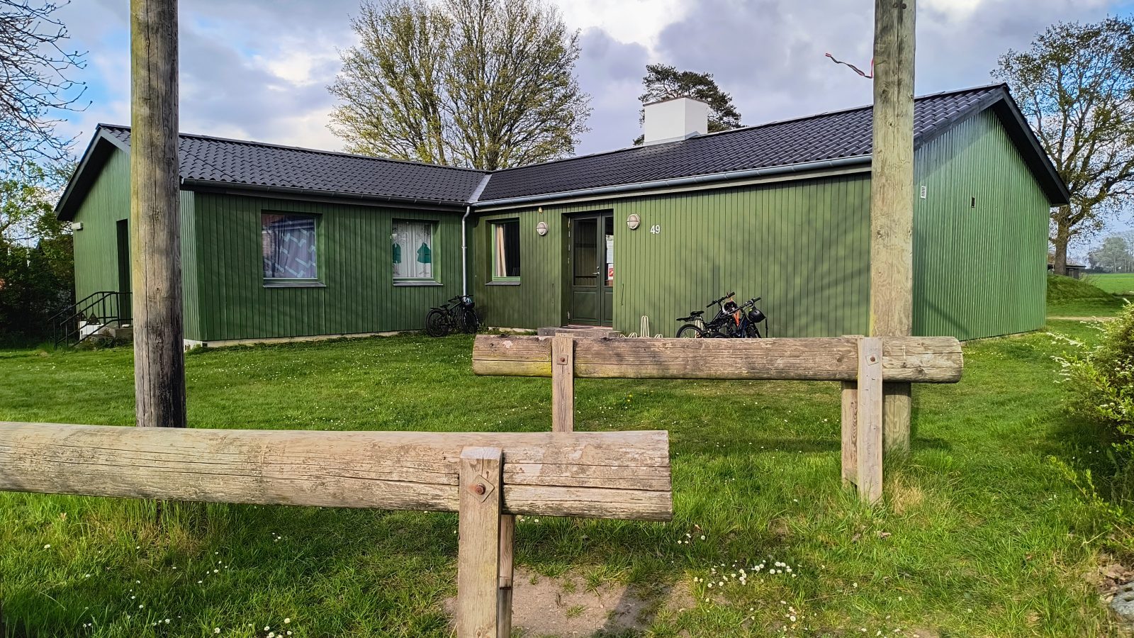 Nærbillede af spejderhytte